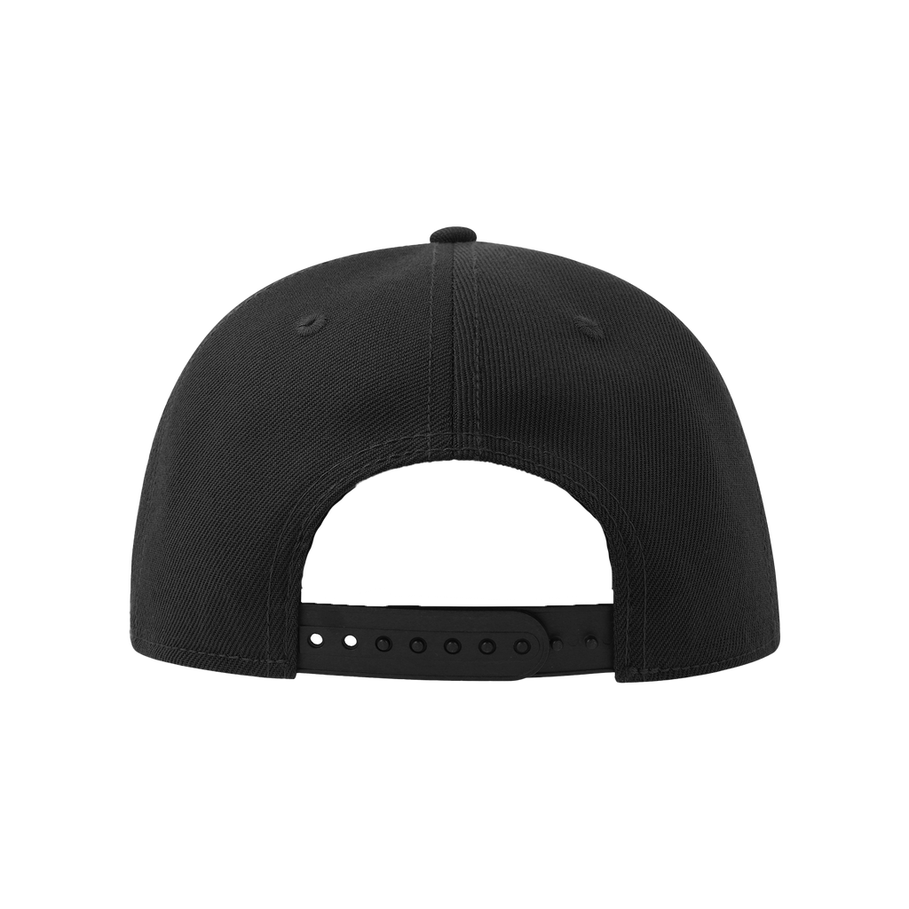 Atlantis Snap Five-S premium snapback cap shown from the back, featuring adjustable strap and stylish design.