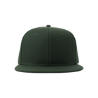 Atlantis premium snapback cap, black with structured brim and adjustable strap, front view showing brand logo on the front panel.