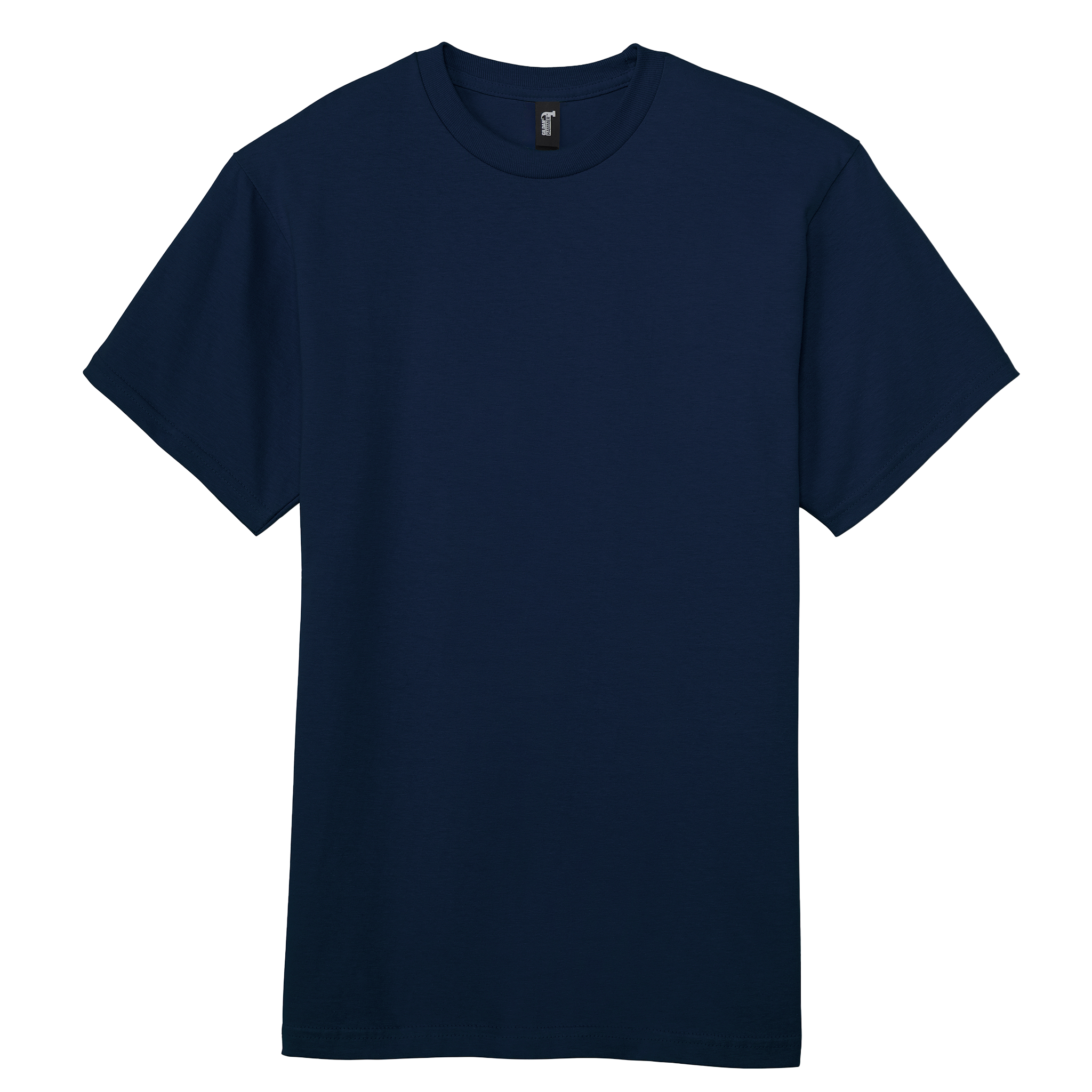 Gildan durable T-shirt featuring a simple crew neck and short sleeves, shown in a neutral color on a plain background.