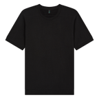 Earth Positive® EP312 short sleeve sweatshirt, front view, blue color, soft cotton fabric, casual fit, eco-friendly urban style.