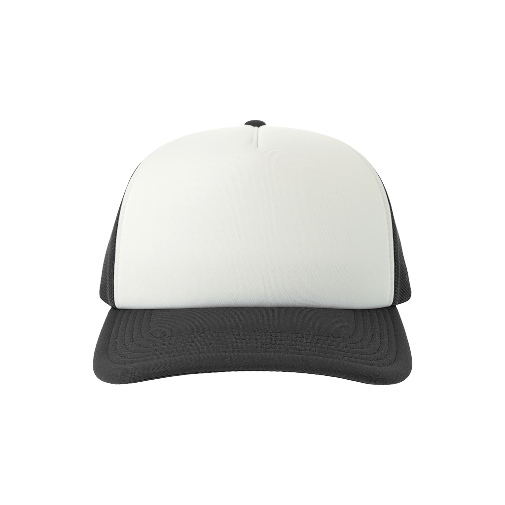 Atlantis Trucker RAPPER-S cap shown from front view, featuring adjustable brim and stylish logo design.
