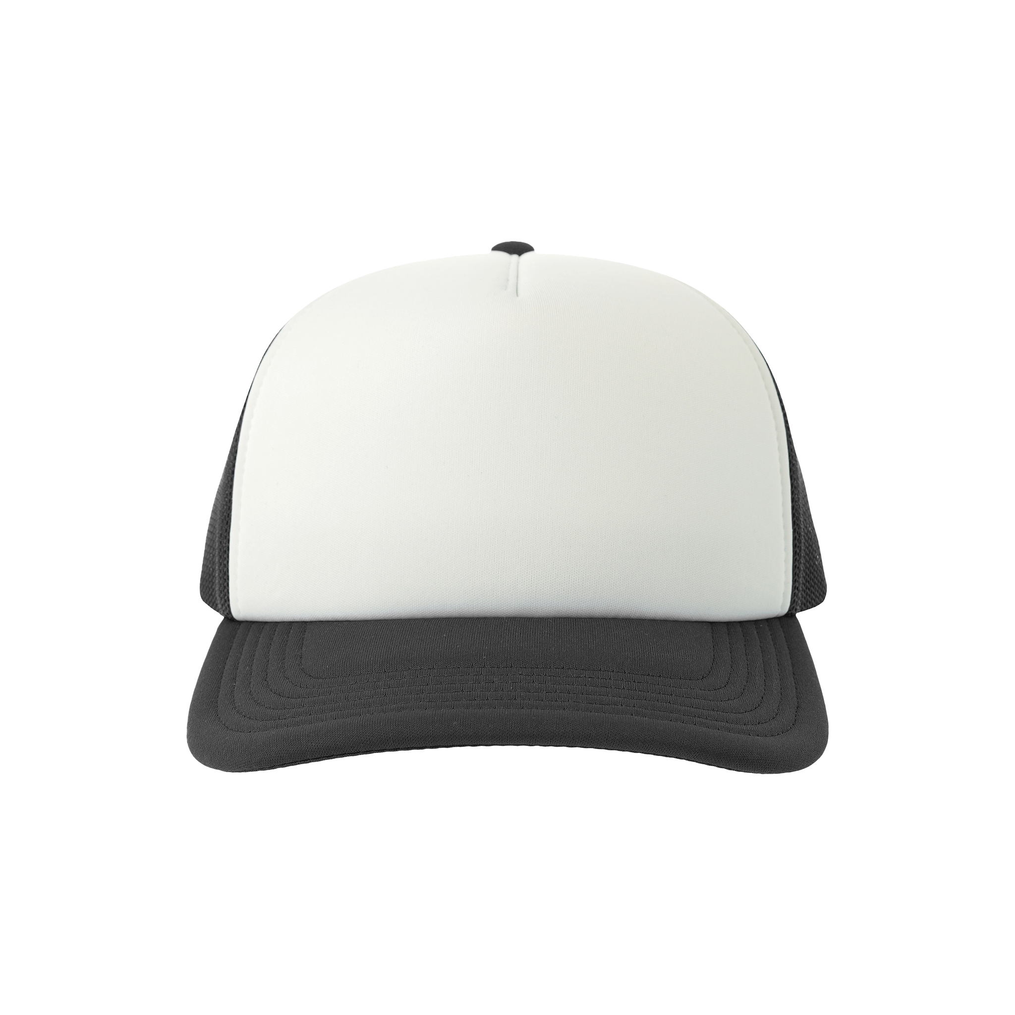 Atlantis Trucker RAPPER-S cap shown from front view, featuring adjustable brim and stylish logo design.