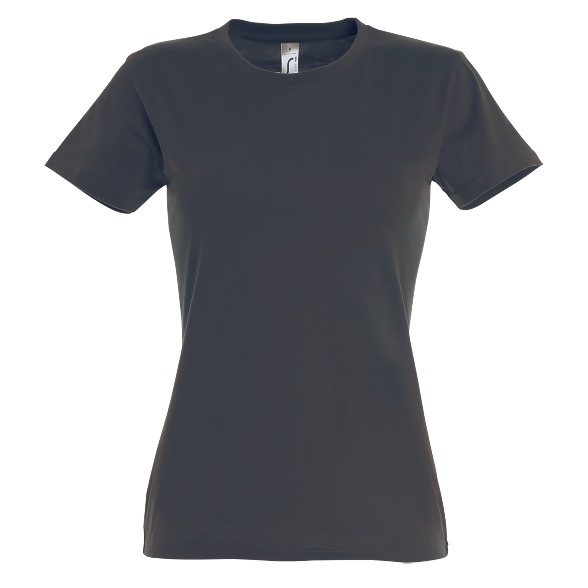 Sol’s Imperial Women classic fit T-shirt for women, shown in black with round neckline and short sleeves.