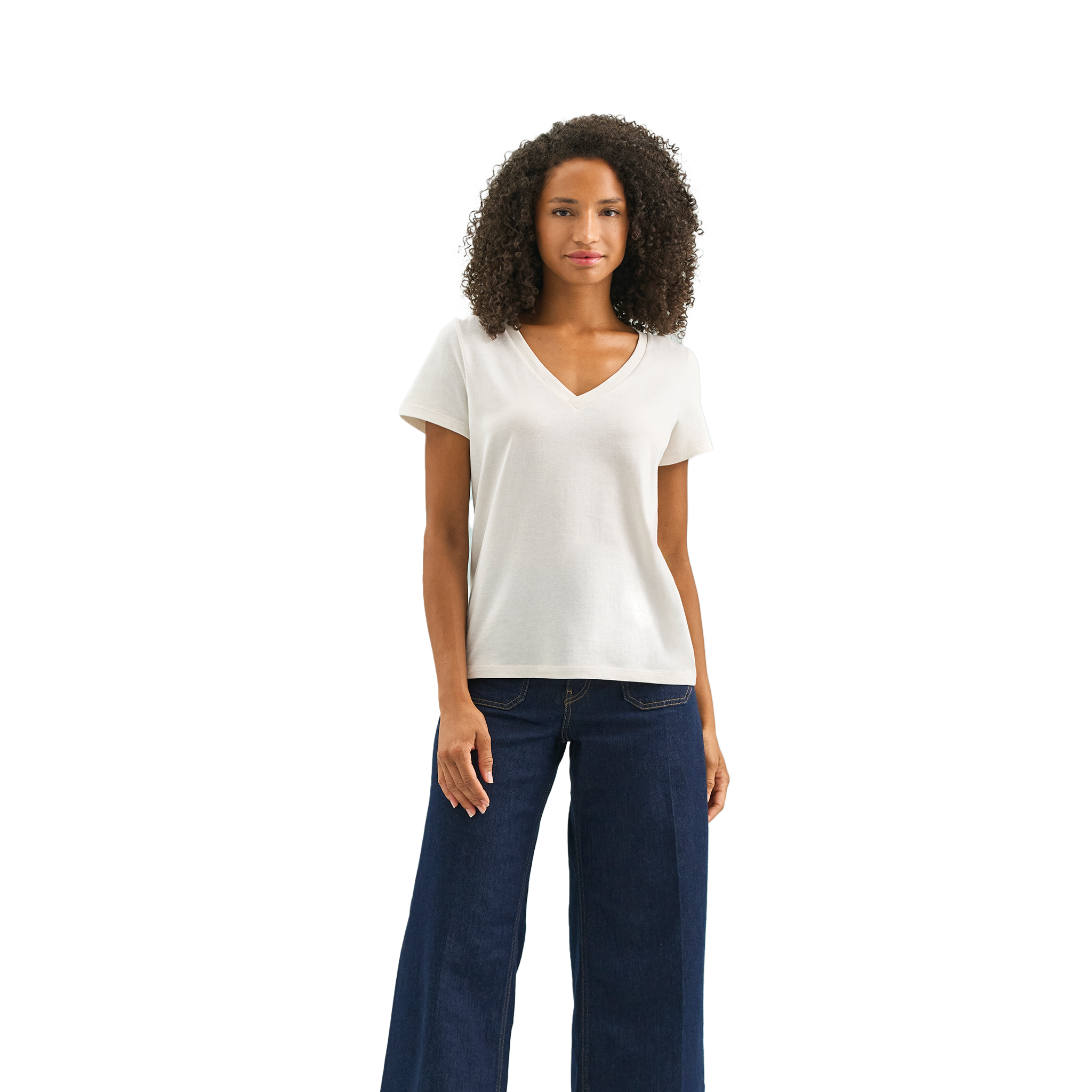 Light women's V-neck T-shirt by Sols from Klasisks collection, featuring a comfortable fit and classic V-neck design.