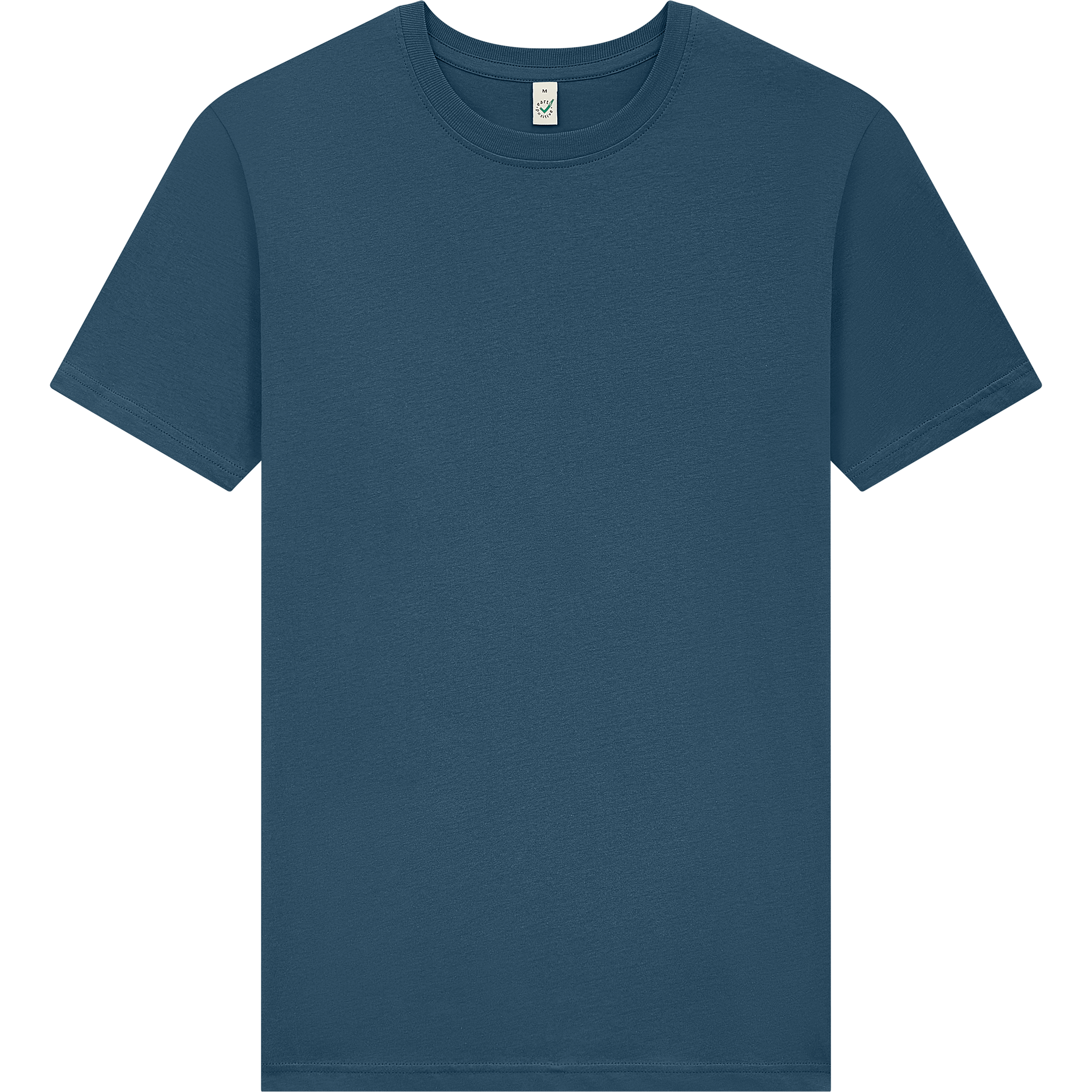 Earth Positive® Jersey T-Shirt EP01 in front view, soft cotton fabric, classic fit, natural color, casual style, unisex design.