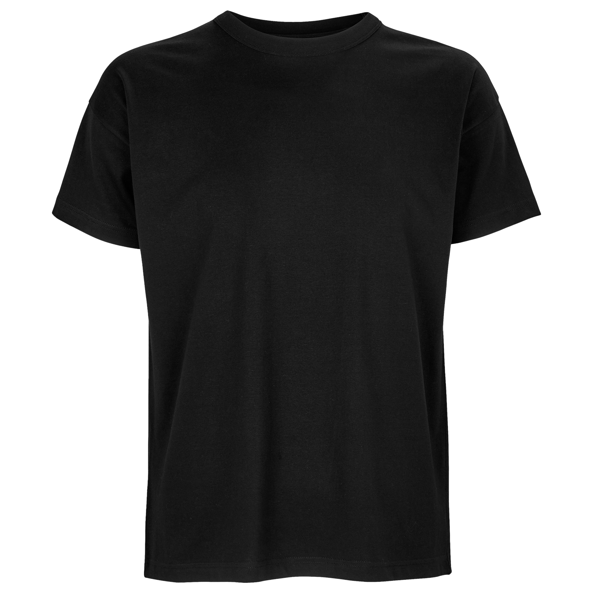 Black Sols Vīriešu brīvā stila BOXY T-krekls with round neckline and relaxed fit, displayed on a white background.
