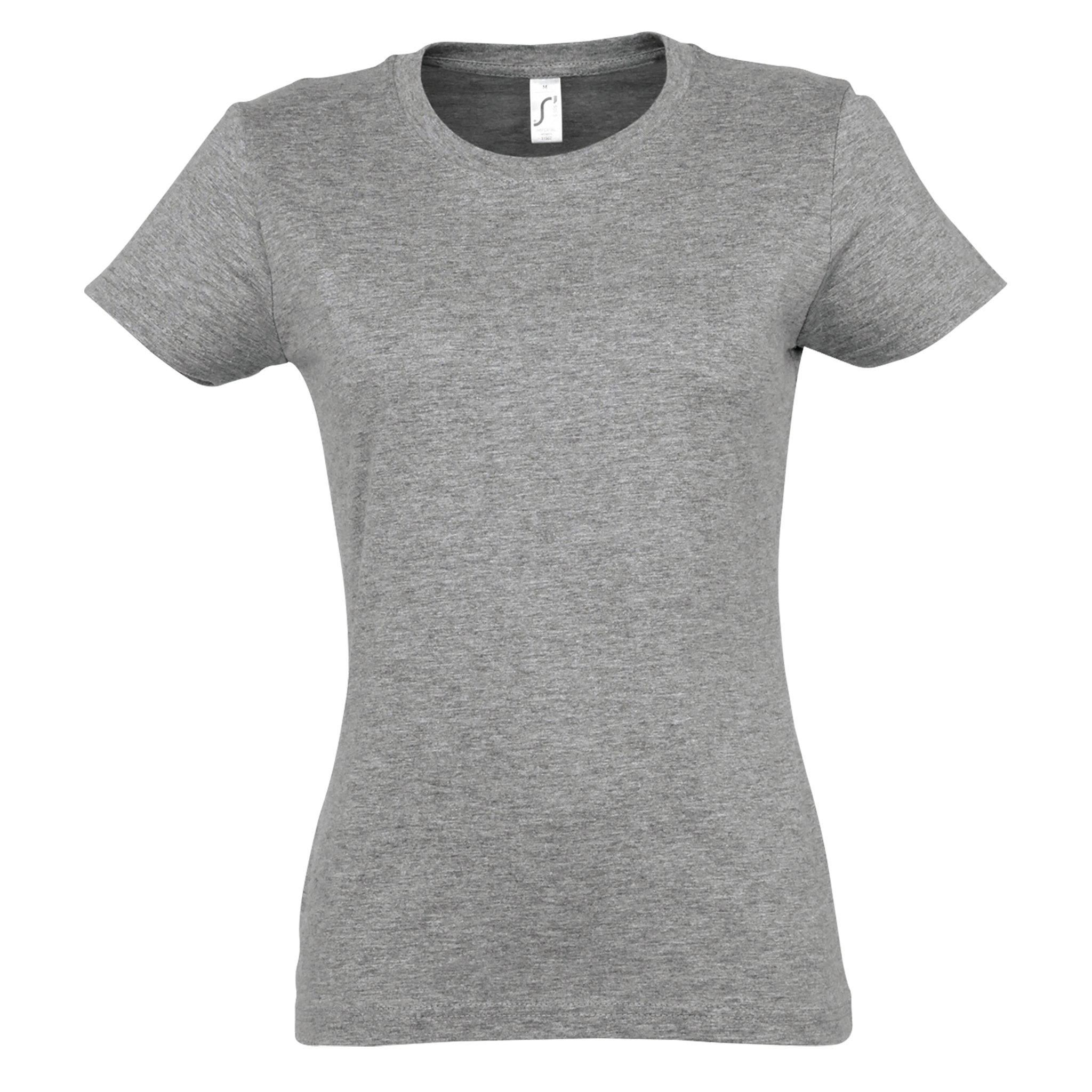 Sol's Imperial Women classic fit women's T-shirt in black, featuring a round neckline and short sleeves.
