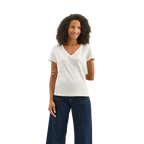 Light women's V-neck T-shirt by Sols, from the Klasisks un viegls collection, featuring a comfortable fit and stylish design.