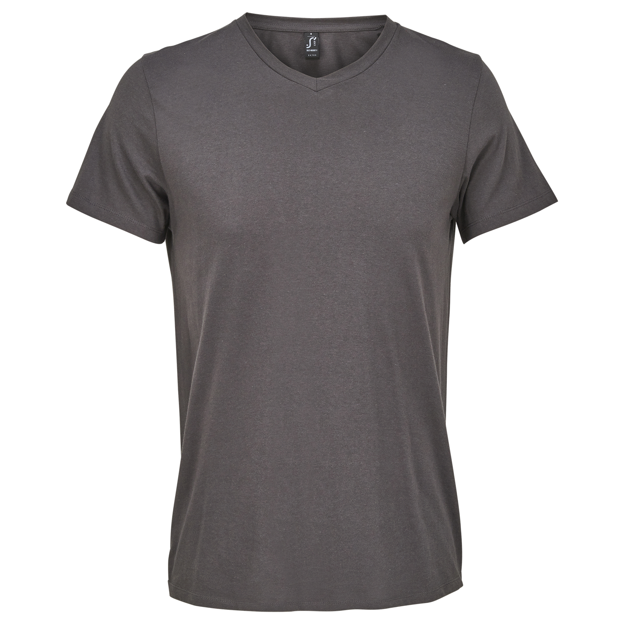 Light men's V-neck T-shirt from Sols, model Regent V, shown in a natural fabric texture with a fitted style.