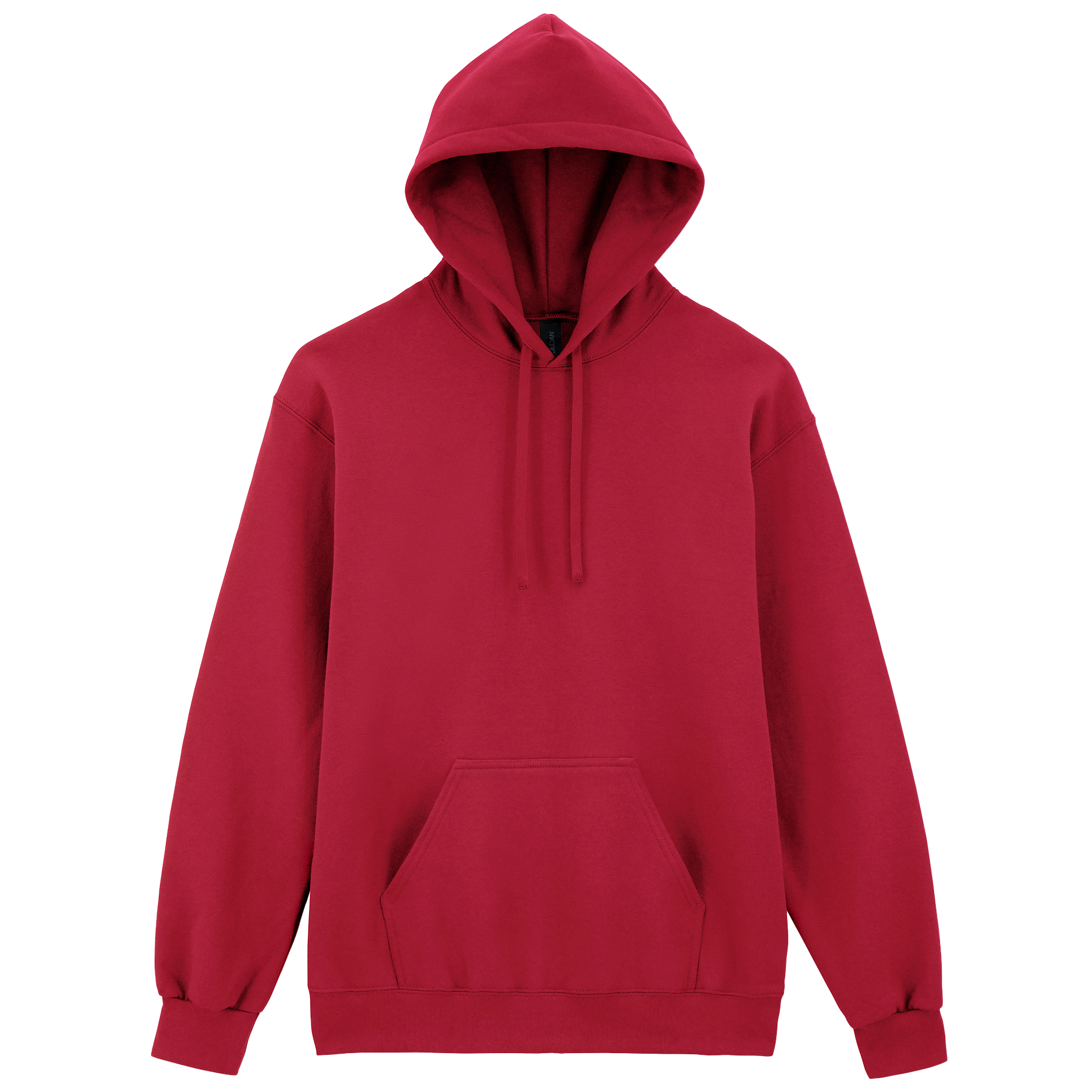 Gildan HAMMER Premium gray hoodie sweater with front kangaroo pocket and adjustable drawstring hood, casual men's jumper