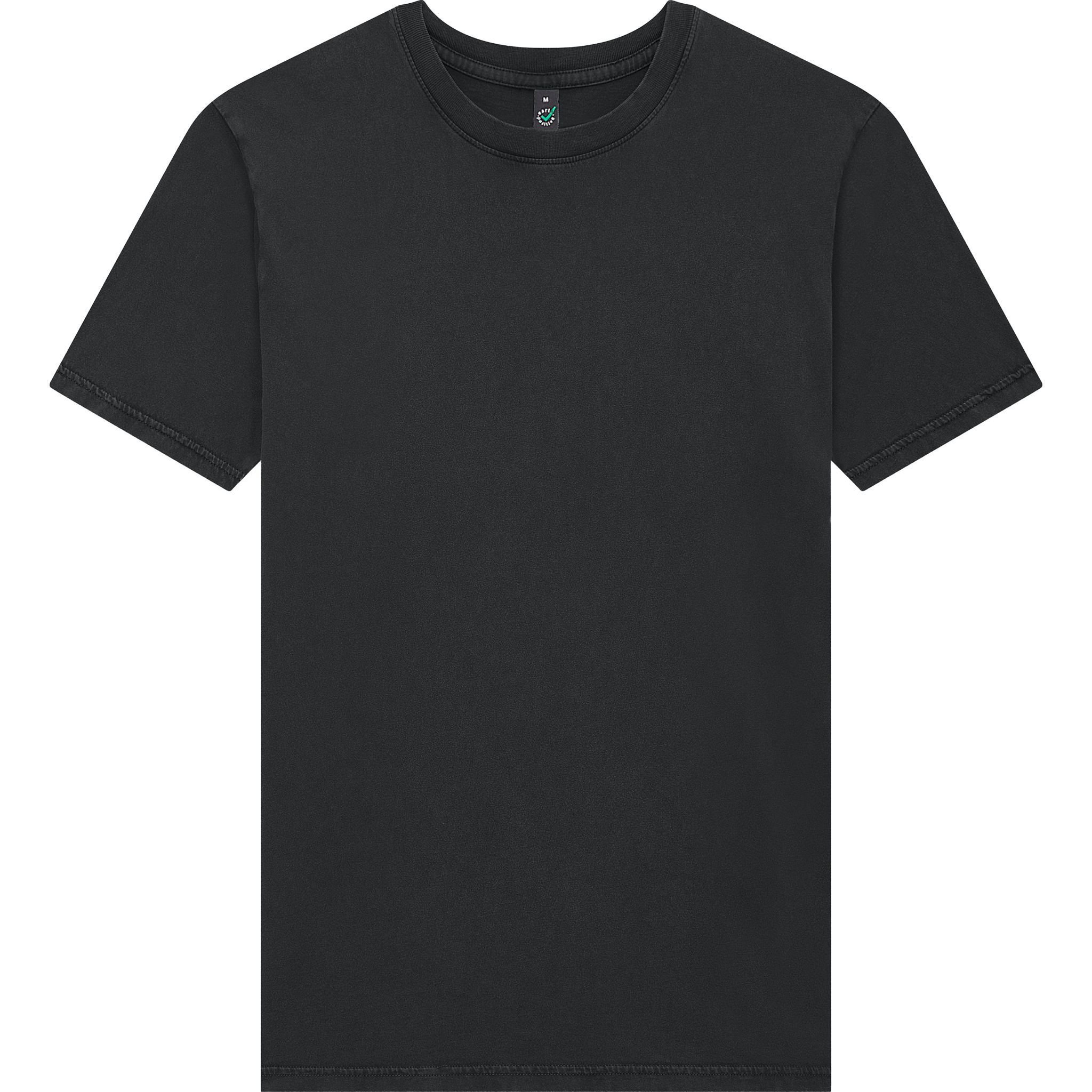 Earth Positive® Jersey T-Shirt EP01 in black, front view showcasing soft cotton fabric and classic fit.