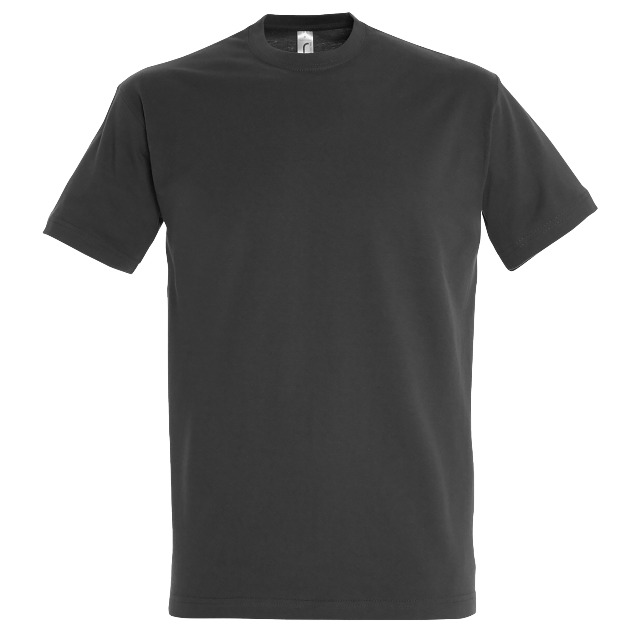 Black Sols Imperial classic fit men's T-shirt with short sleeves and round neckline, displayed on a white background.