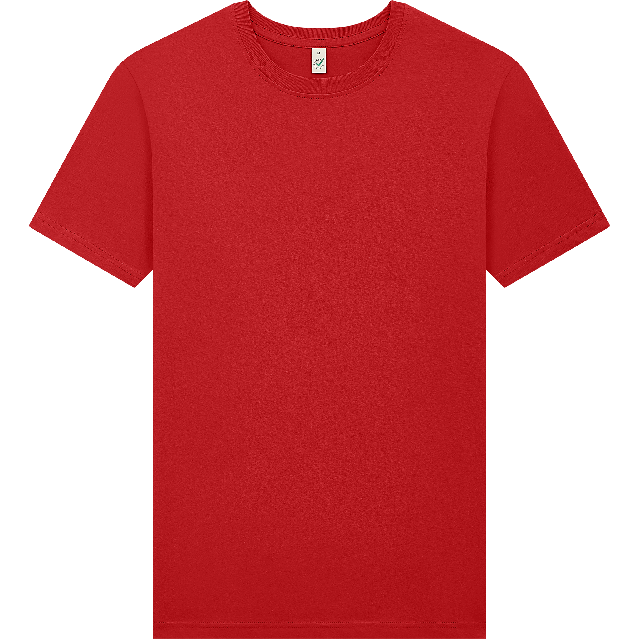 Earth Positive® Jersey T-Shirt EP01 front view, soft organic cotton T-shirt in natural color with round neckline and short sleeves.