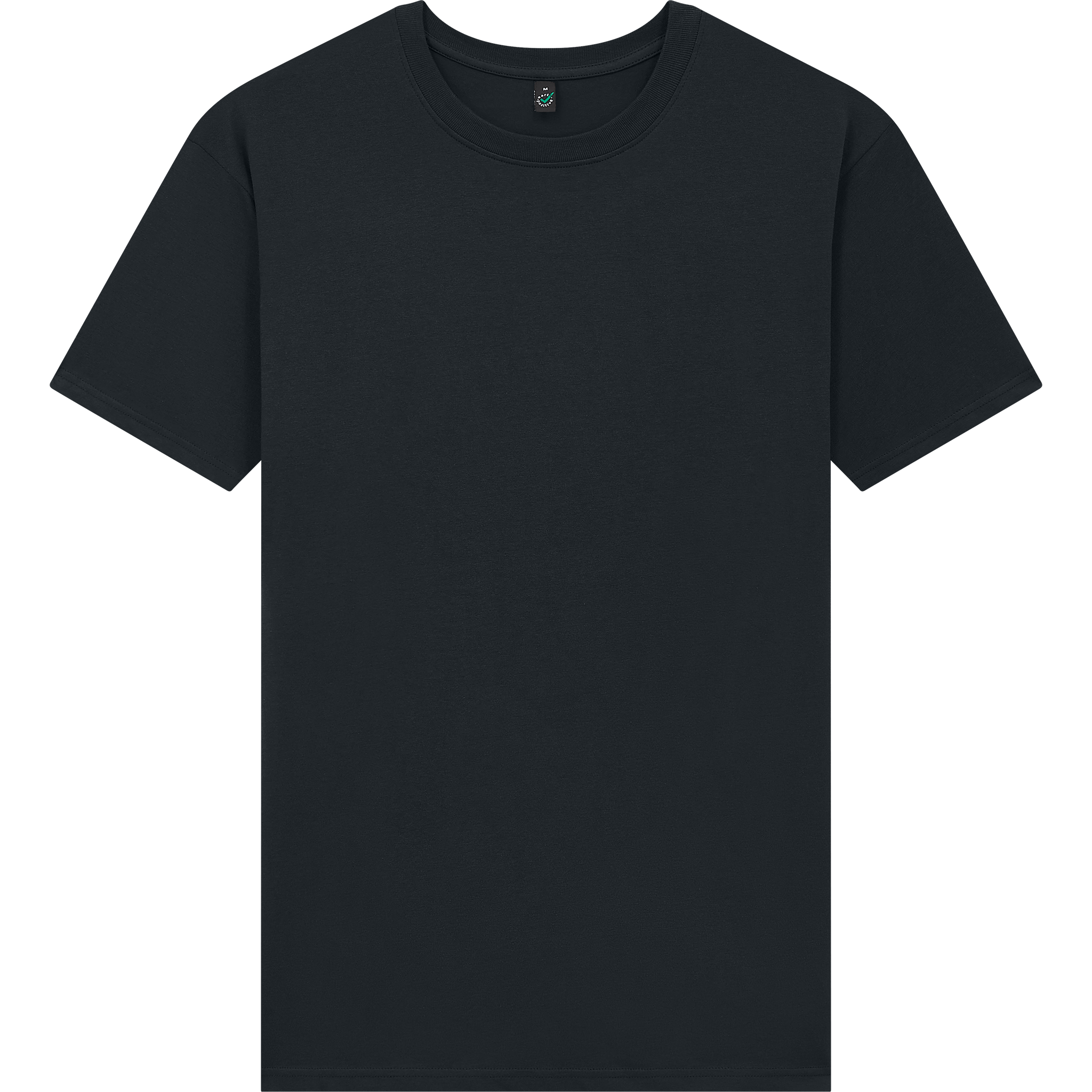 Earth Positive® Oversized T-shirt EP19 in navy blue, front view showing relaxed fit and soft cotton fabric.