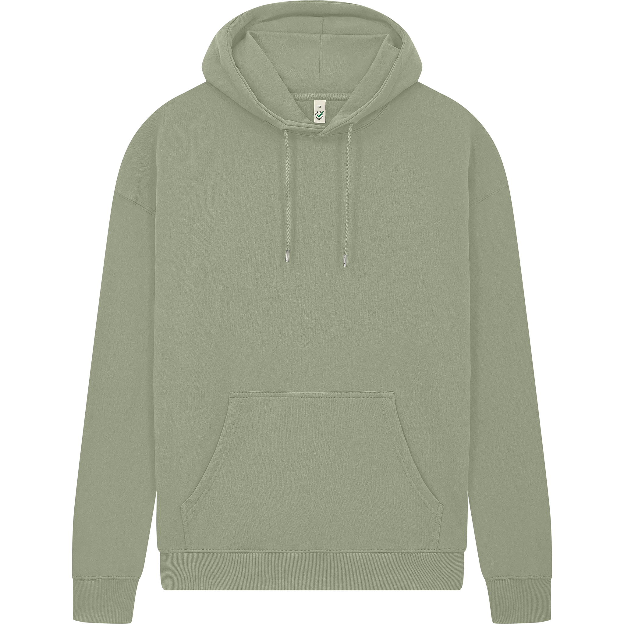 Earth Positive® EP301 pullover hoodie in purple, front view showing cozy fleece fabric and classic hood design.