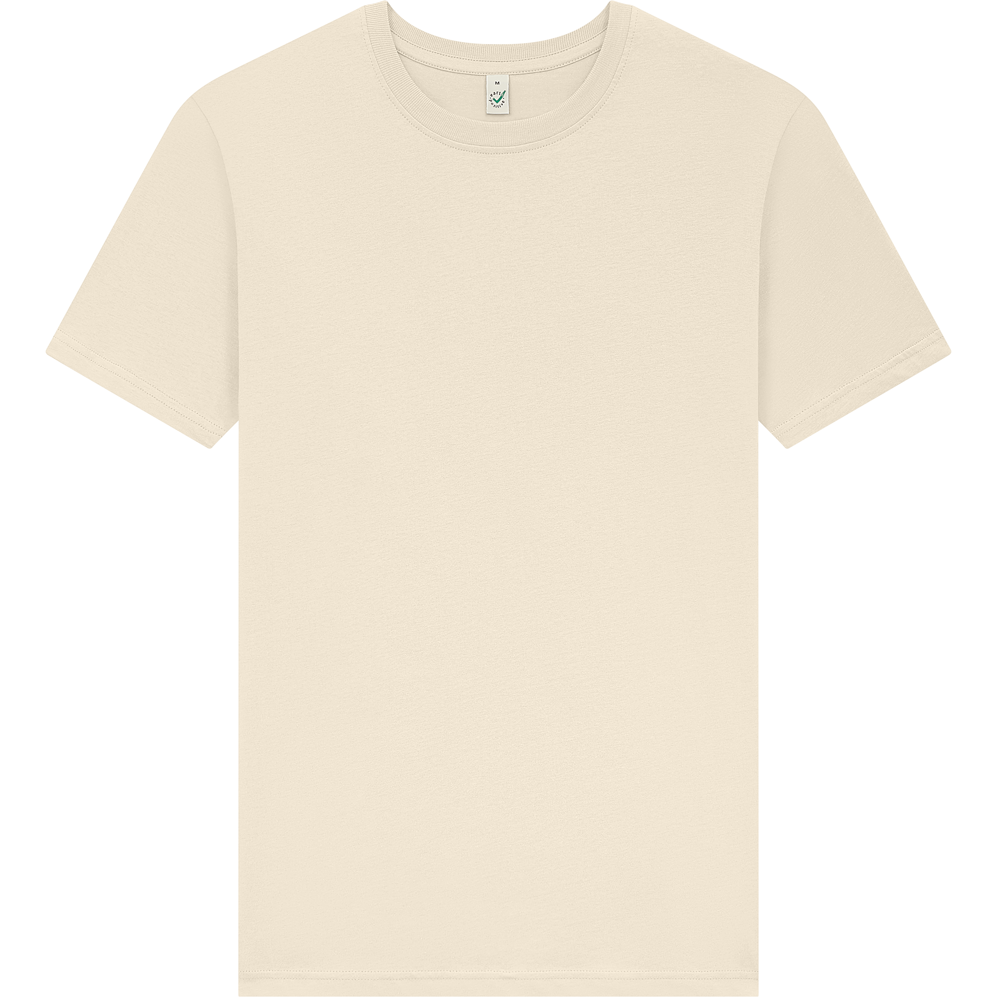 Earth Positive® Jersey T-Shirt EP01 front view, soft cotton fabric, classic fit, with round neckline and short sleeves.