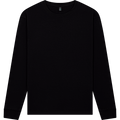 Front view of Earth Positive® EP185L premium long sleeve T-shirt in blue, featuring a classic crew neck and soft fabric.