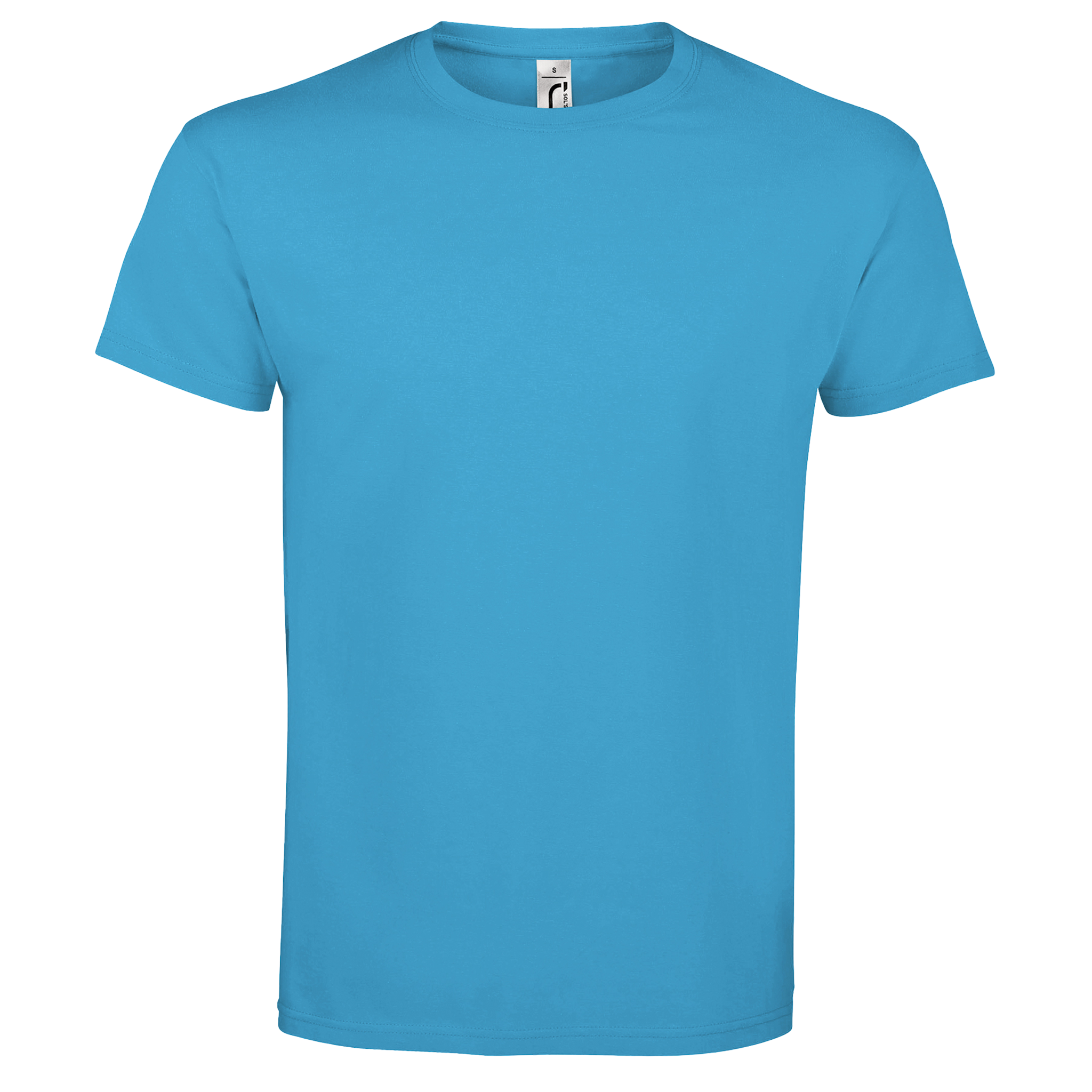 Sol's classic fit men's T-shirt in black, featuring a crew neck and short sleeves, displayed on a plain background.