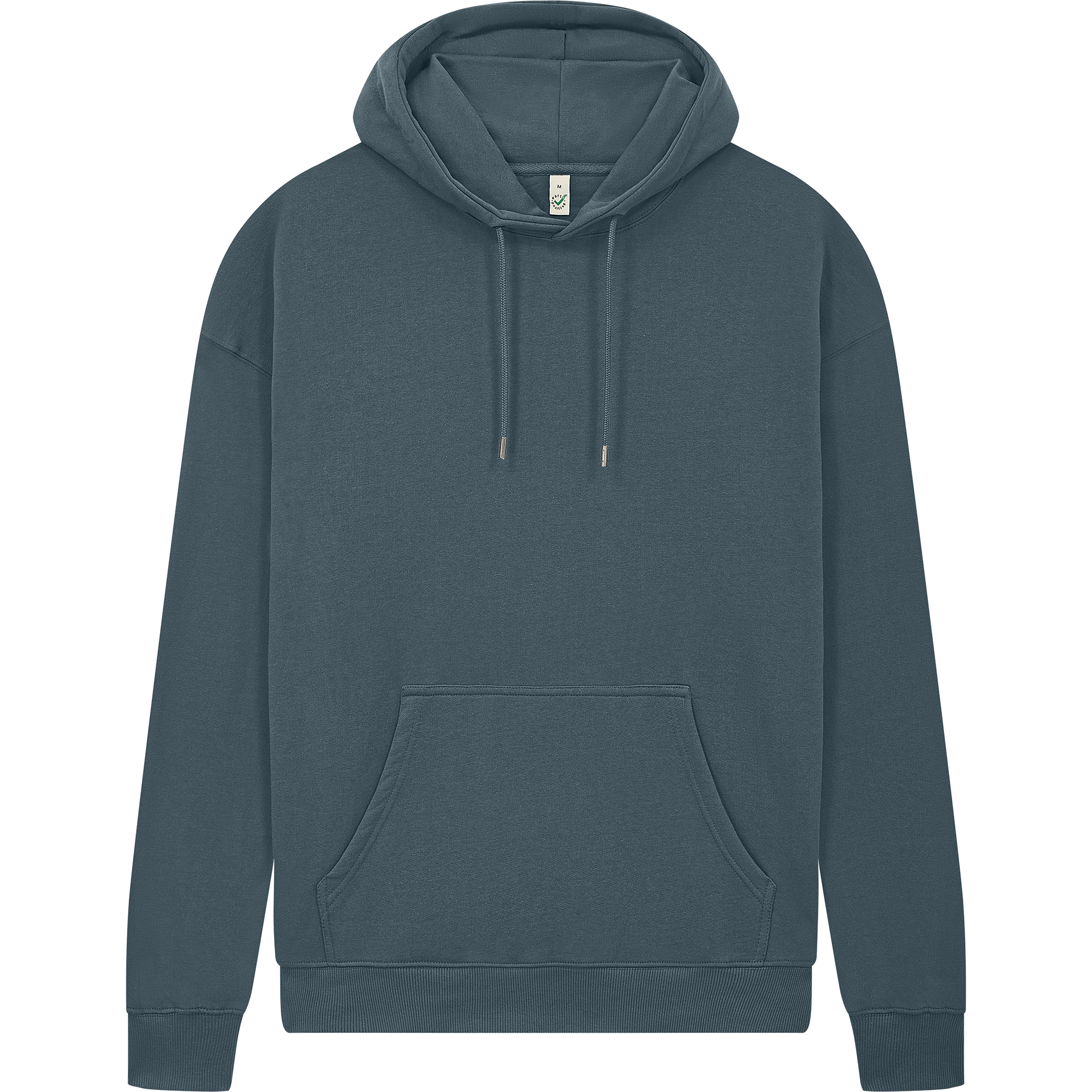Earth Positive® EP301 pullover hoodie, front view showing soft cotton fabric, casual fit, and minimalist design.