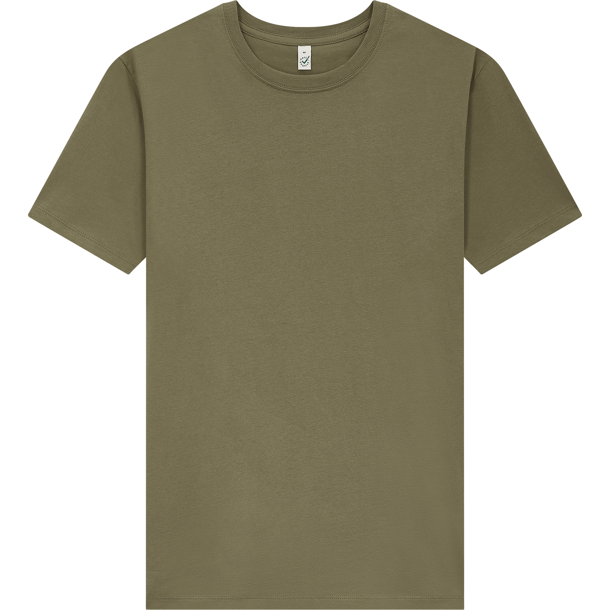 Earth Positive® Premium Jersey T-Shirt EP185 in natural color, front view showcasing soft cotton fabric and classic fit.
