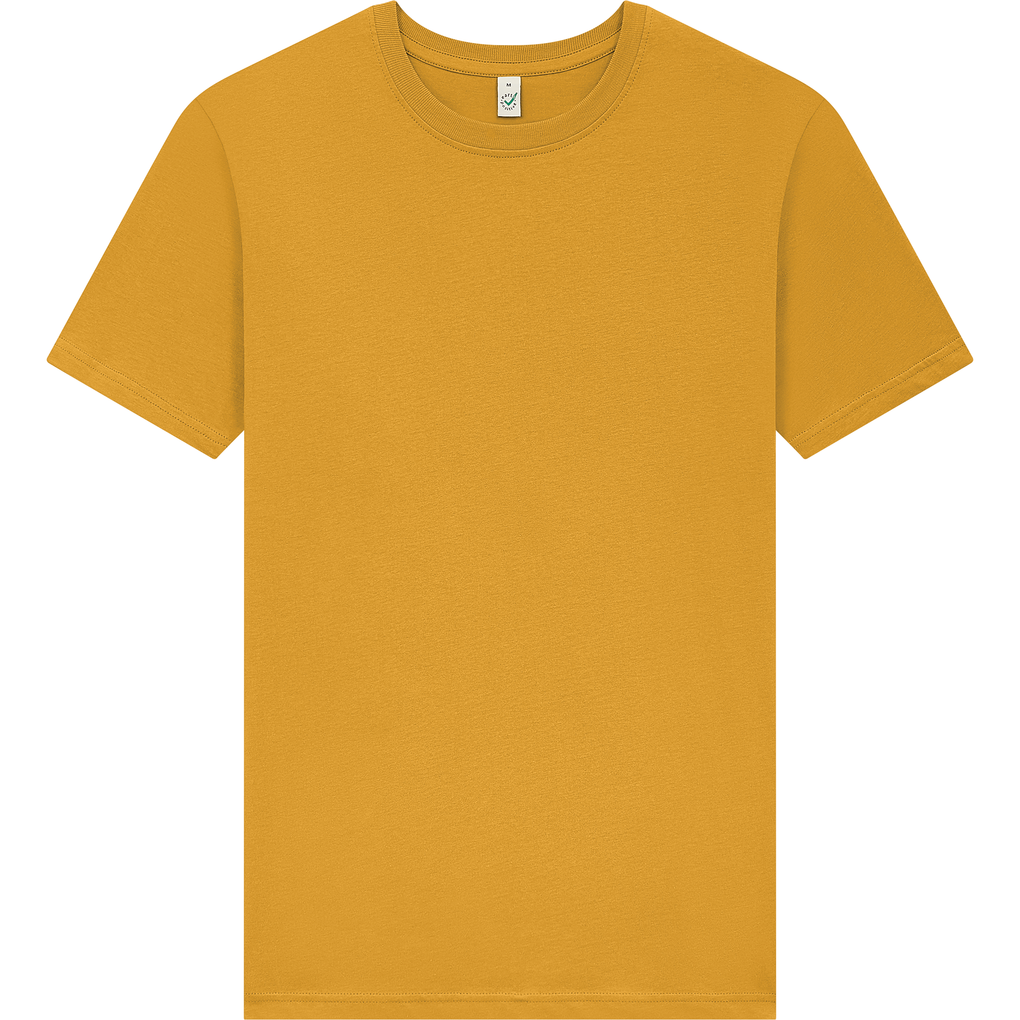 Earth Positive® Jersey T-Shirt EP01 front view, soft cotton knit in natural beige with EP branding visible.