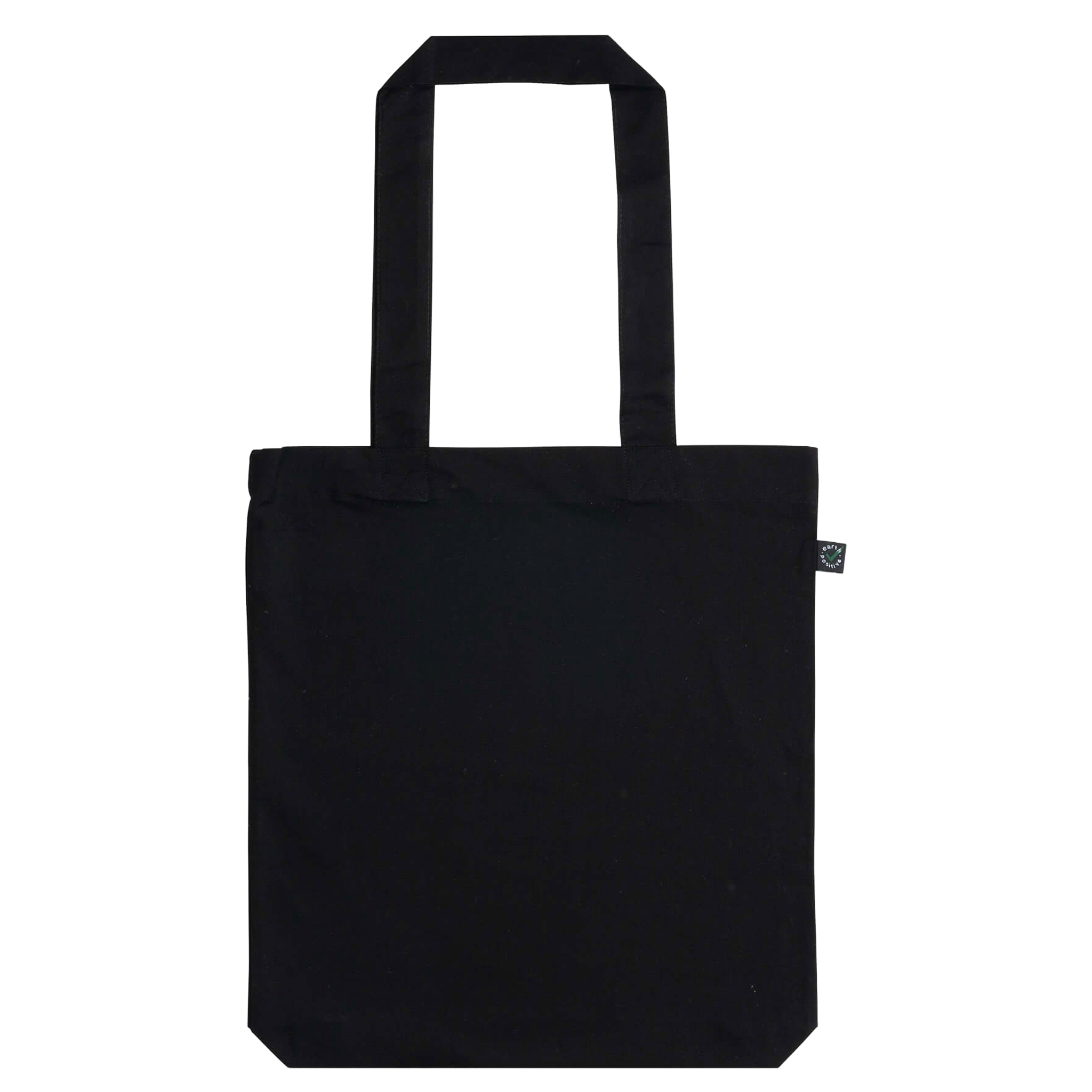 Earth Positive® Soma Fashion Tote Bag EP75 in black, front view showcasing durable eco-friendly design and spacious interior.