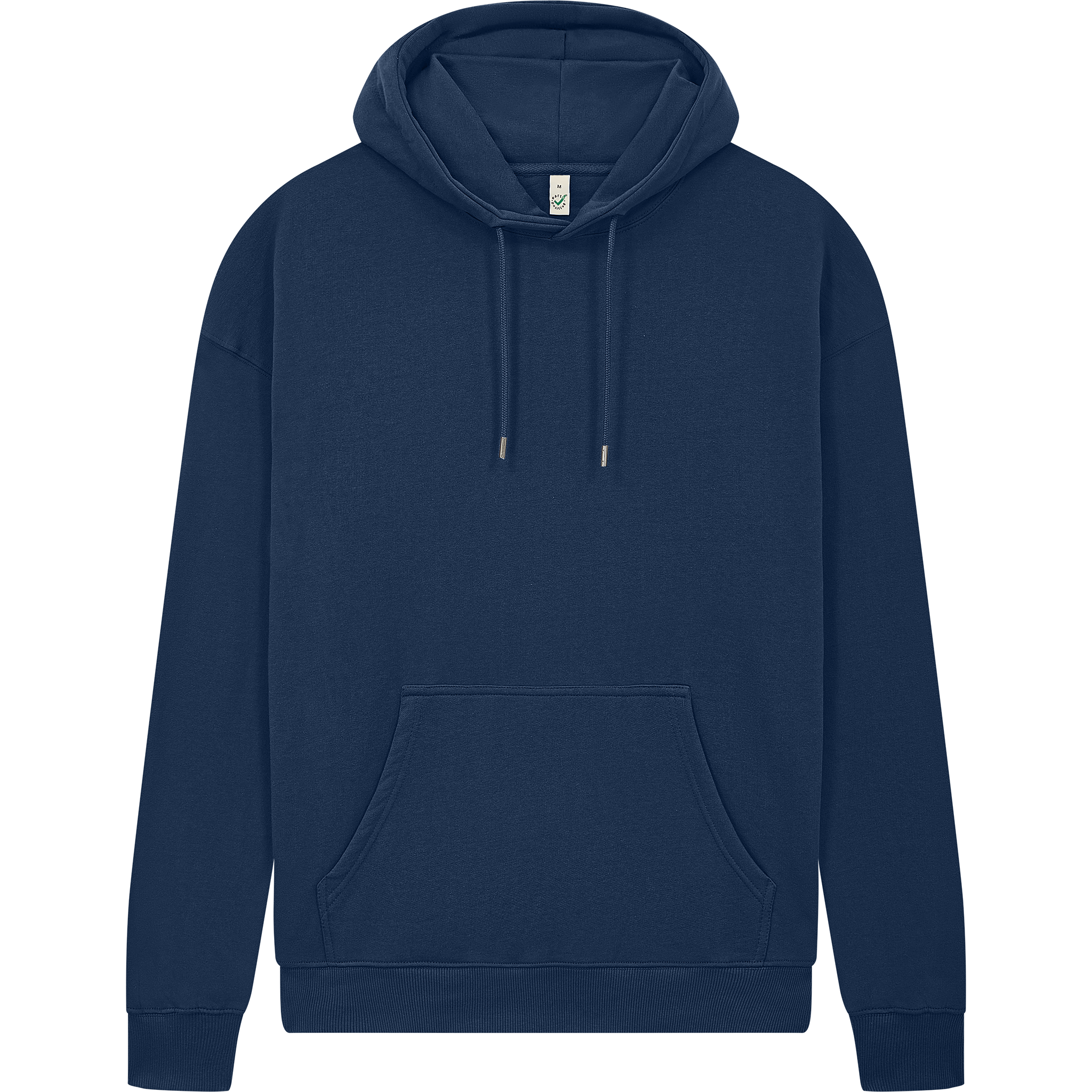 Earth Positive® EP301 pullover hoodie, front view showing soft fabric, classic fit, and eco-friendly brand logo on chest.