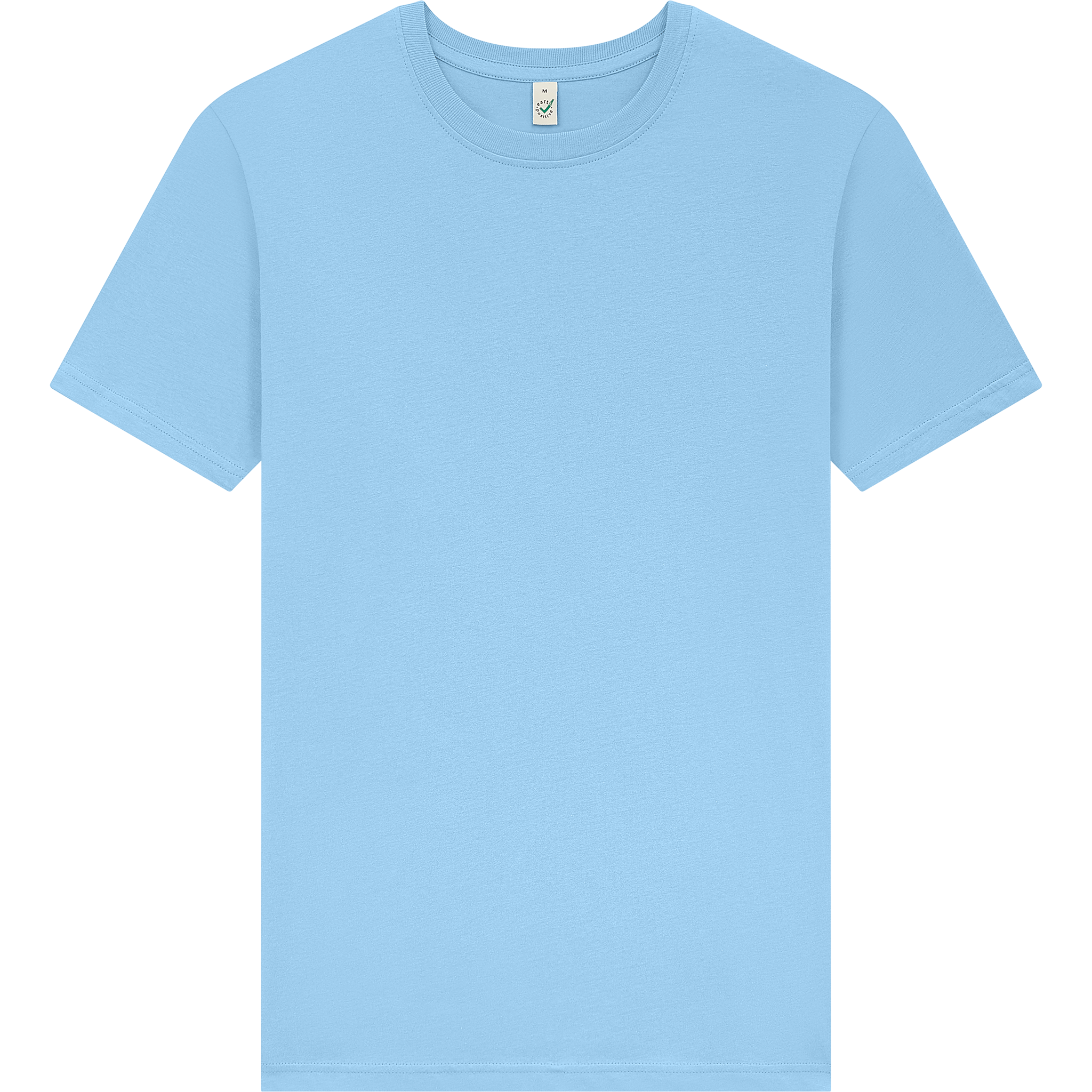 Earth Positive® Jersey T-Shirt EP01 front view showing classic fit and eco-friendly cotton fabric in natural color.