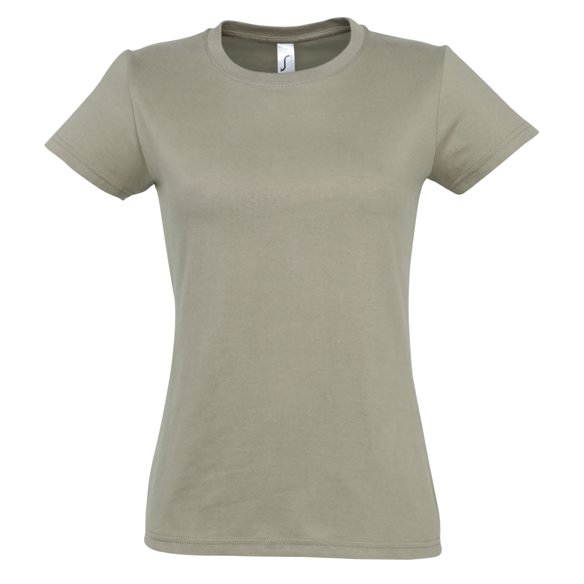 Sols Imperial Women classic cut T-shirt for women in black, featuring a simple round neckline and short sleeves.