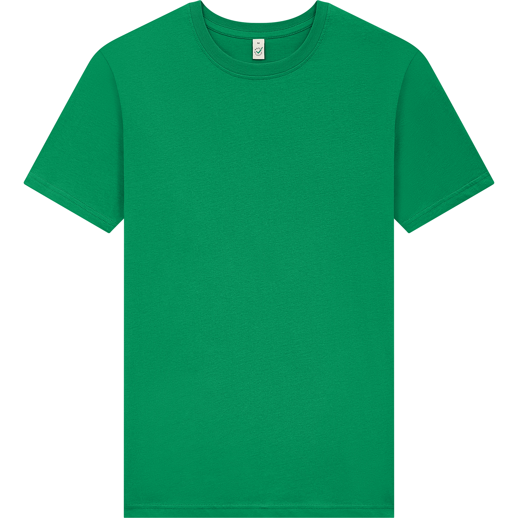 Earth Positive® Jersey T-Shirt EP01 front view, soft cotton fabric, eco-friendly, unisex casual T-shirt in natural color.