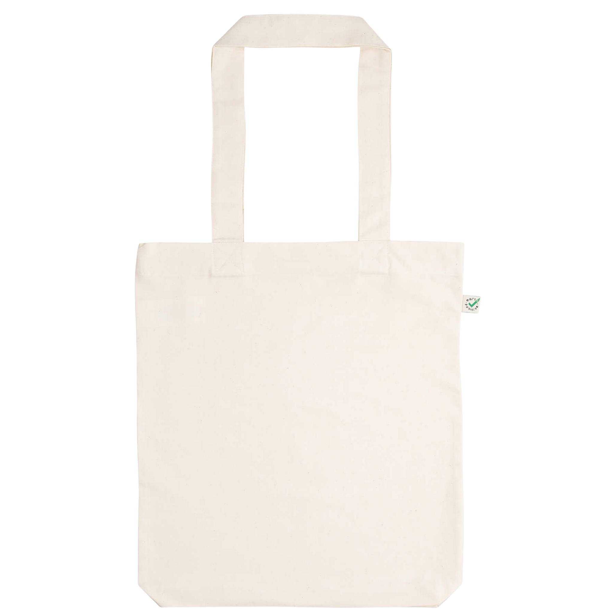 Earth Positive® Soma fashion tote bag with EP75 branding, front view showing sturdy cotton fabric and stylish design.