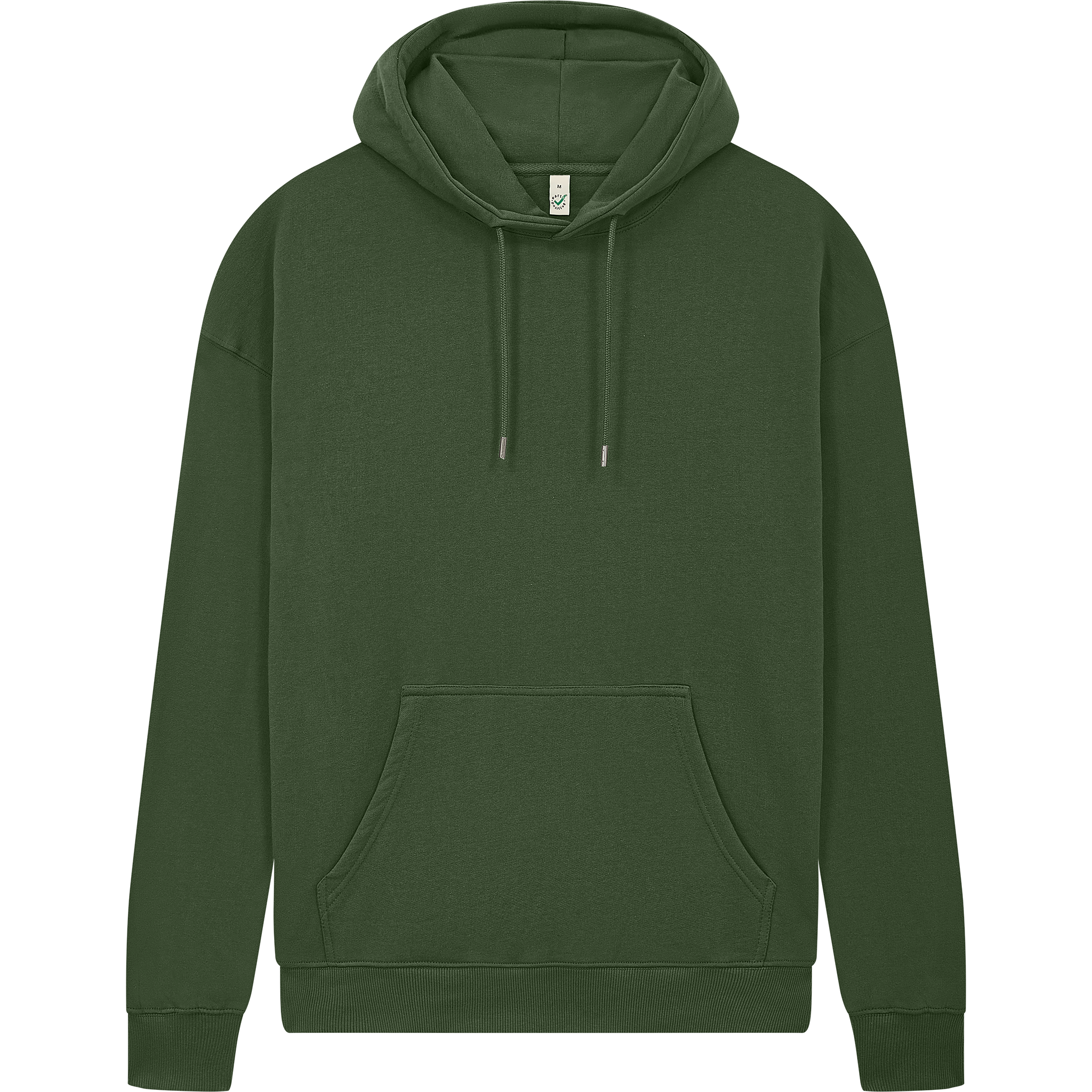 Earth Positive® Pullover Hoodie EP301 in dark gray, front view showcasing the soft fabric and classic hooded design.