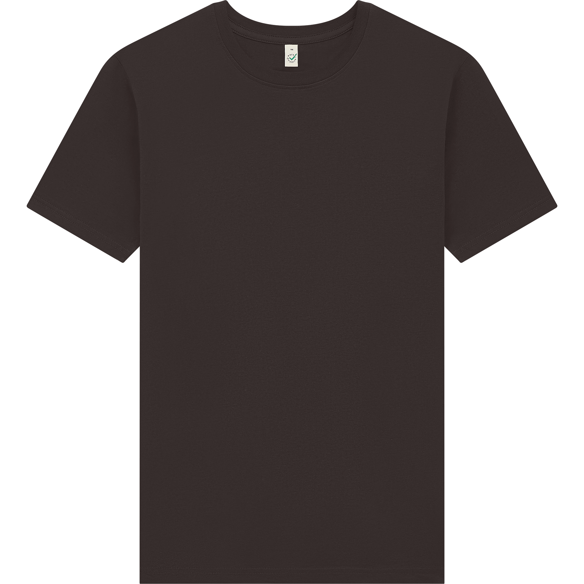Earth Positive® premium jersey T-shirt EP185 in front view, soft cotton fabric, classic fit, natural color, brand logo visible.