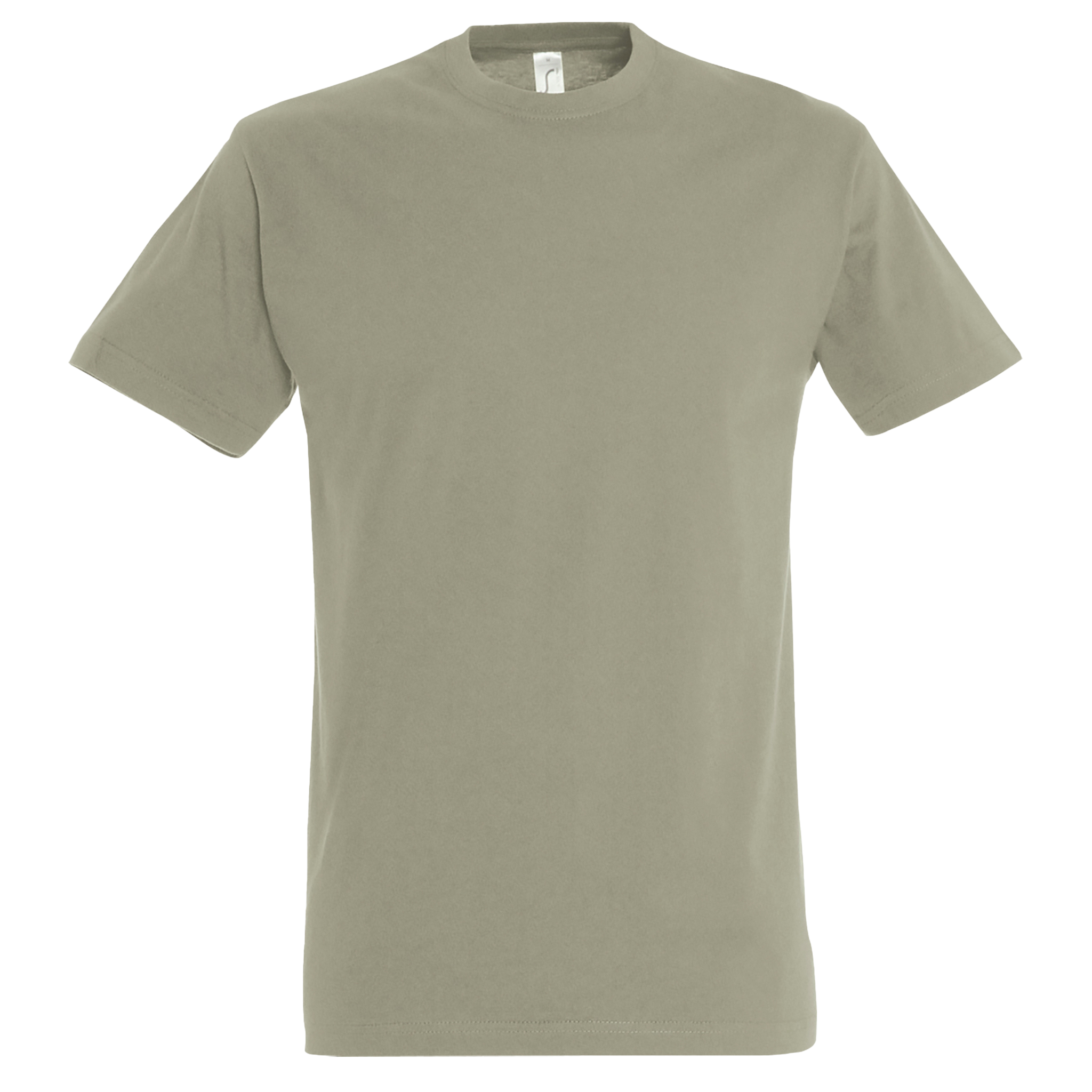 Sols Imperial classic fit men's T-shirt in neutral color, showcasing the front view with a round neckline and short sleeves.