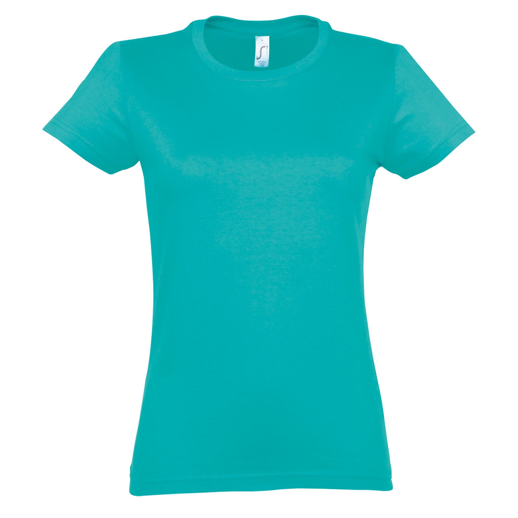 White classic fit Sols Imperial Women T-shirt with short sleeves and round neckline, casual women's clothing.