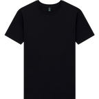 Earth Positive® Premium Jersey T-Shirt EP185 in black, front view showing classic crew neck and soft cotton fabric.