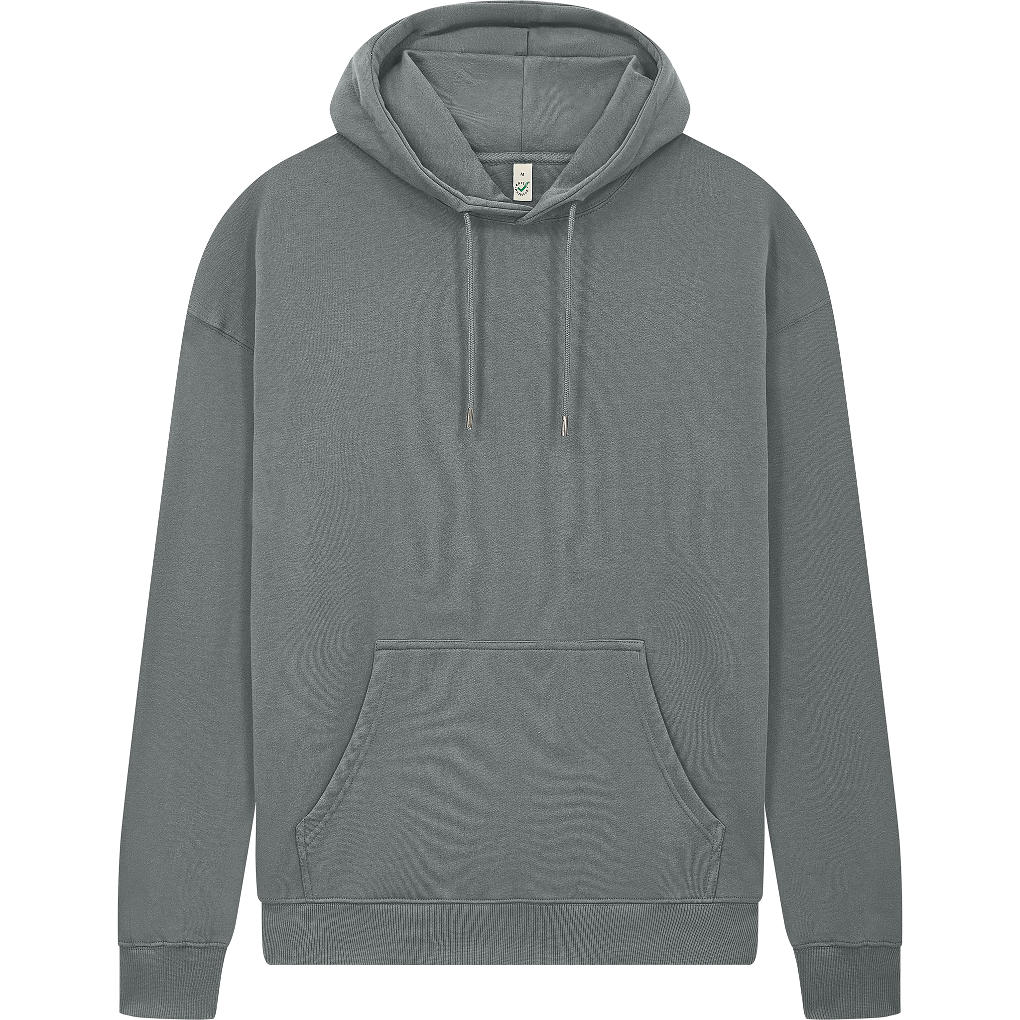 Earth Positive® EP301 pullover hoodie front view, soft eco-friendly fleece, with a comfortable fit and minimalist design.