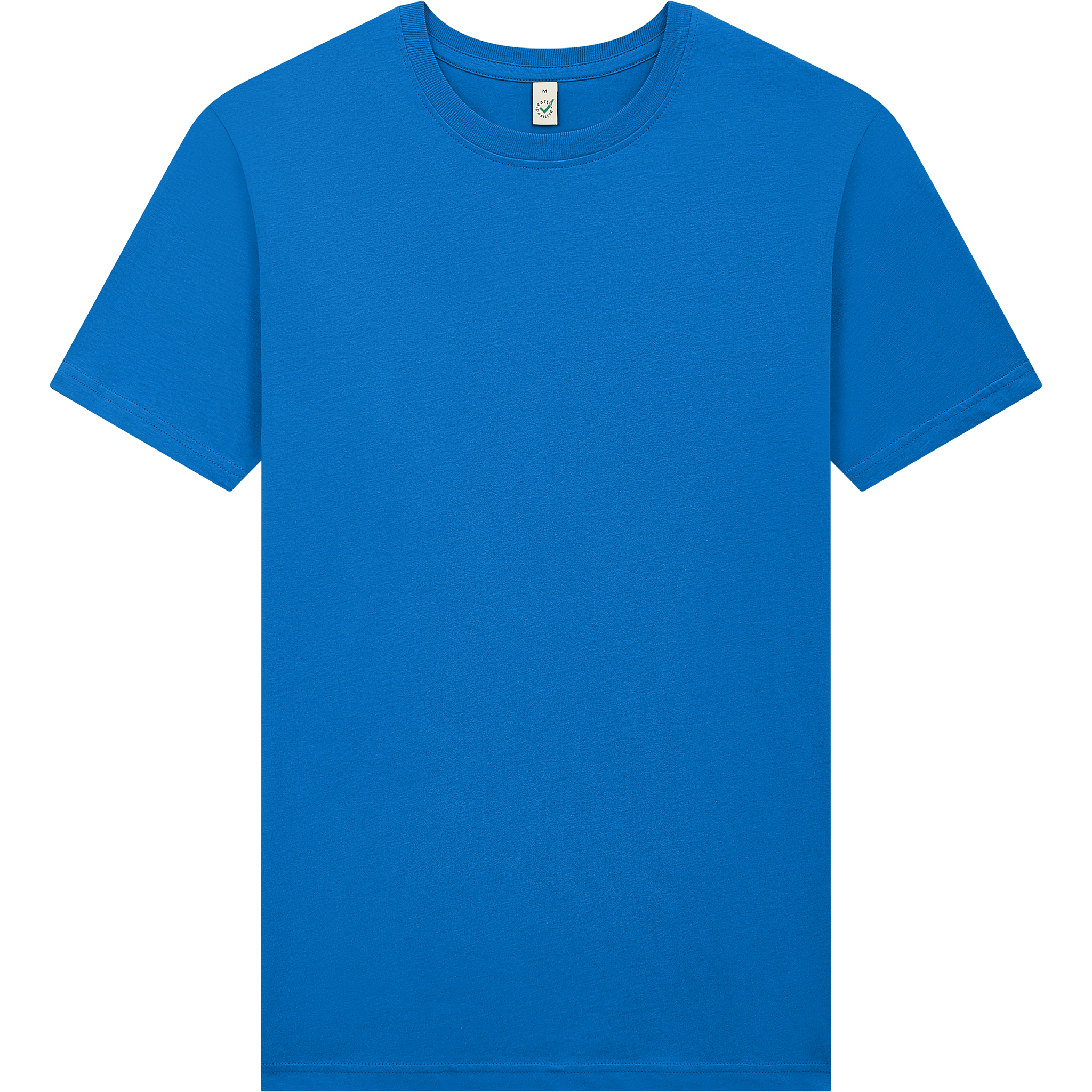 Earth Positive® Jersey T-Shirt EP01 in beige, front view showing classic crew neckline and soft cotton fabric.