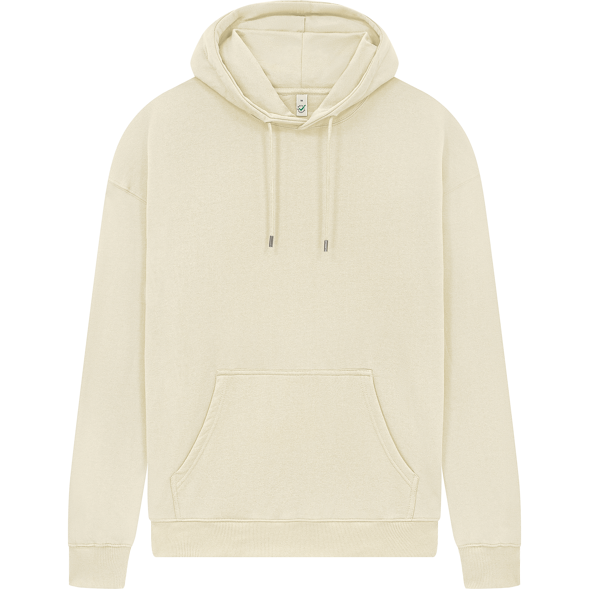 Earth Positive® EP301 pullover hoodie in bonfire orange, front view showing soft fabric and hood with drawstrings.