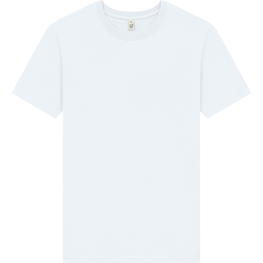 White Earth Positive® Jersey T-Shirt EP01 front view showing classic fit and soft cotton fabric.