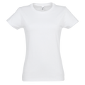Black classic fit Sols Imperial Women T-shirt with round neckline and short sleeves, displayed on a plain background.