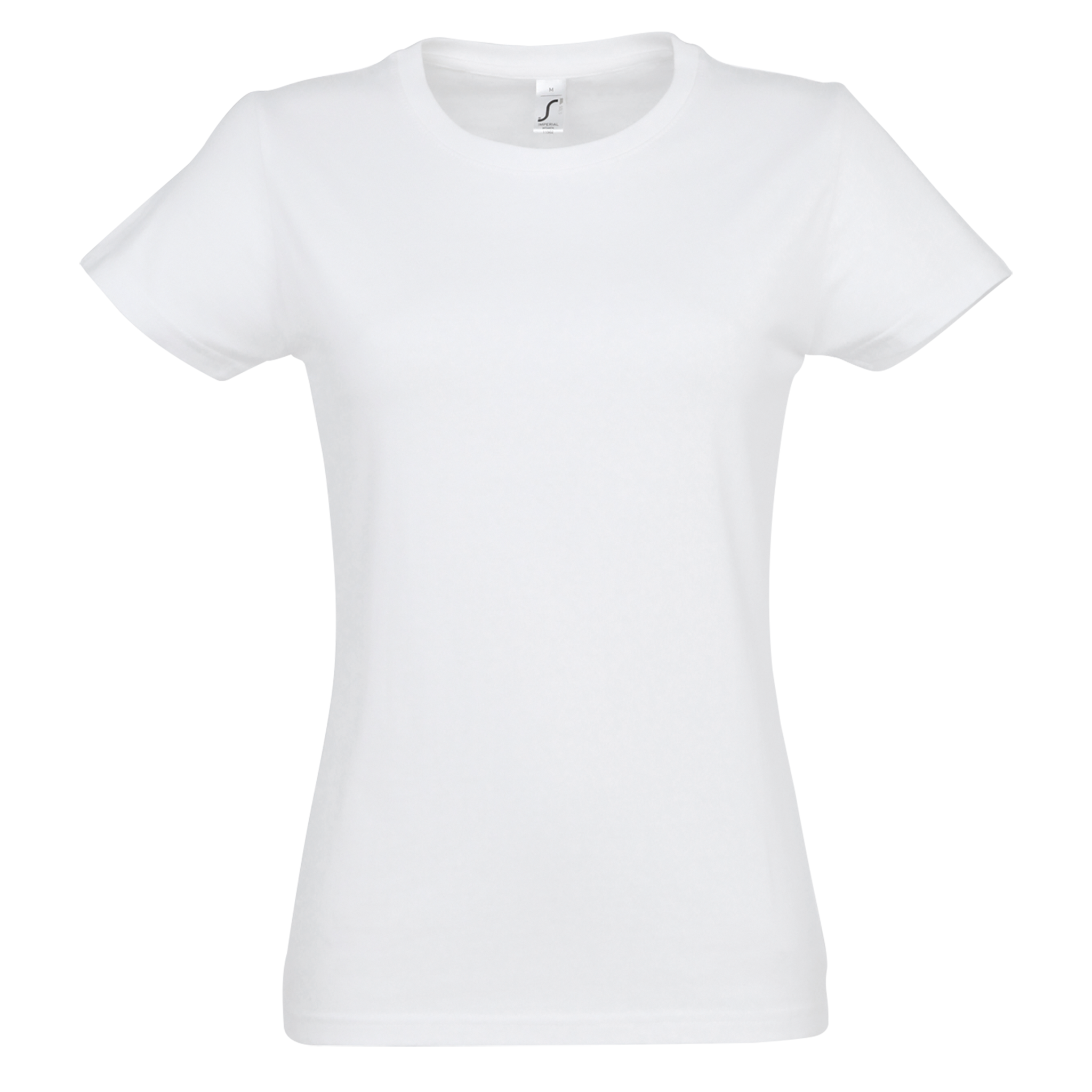Black classic fit Sols Imperial Women T-shirt with round neckline and short sleeves, displayed on a plain background.