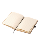 Kombis A5 writing set with bamboo and cork covers, ideal as a gift, featuring natural textured surfaces and compact size.