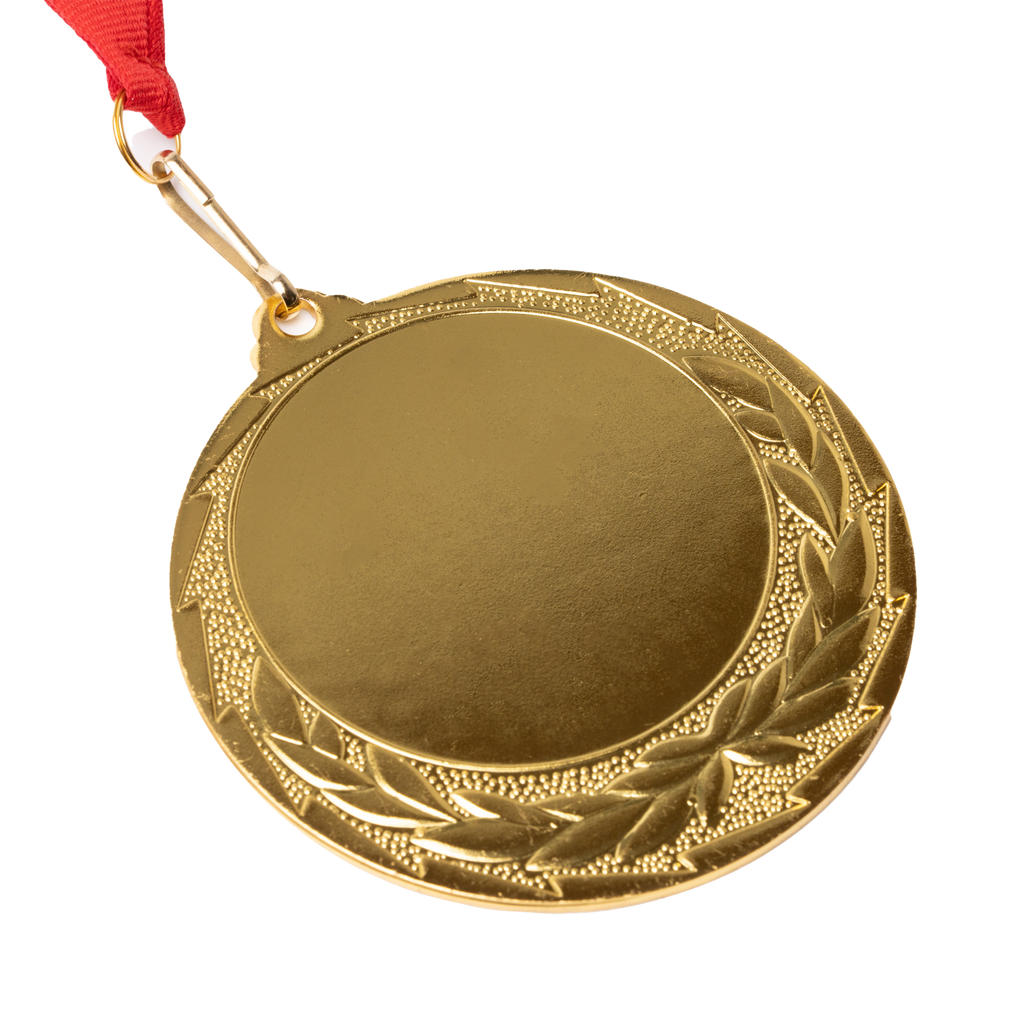 Large premium medal with laser engraving, ideal as a gift, featuring detailed craftsmanship and a polished finish.
