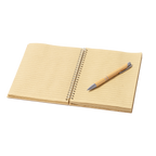 Kombis Bambusa gift set with stationery folder and pens, featuring wooden accents and elegant design for special occasions.