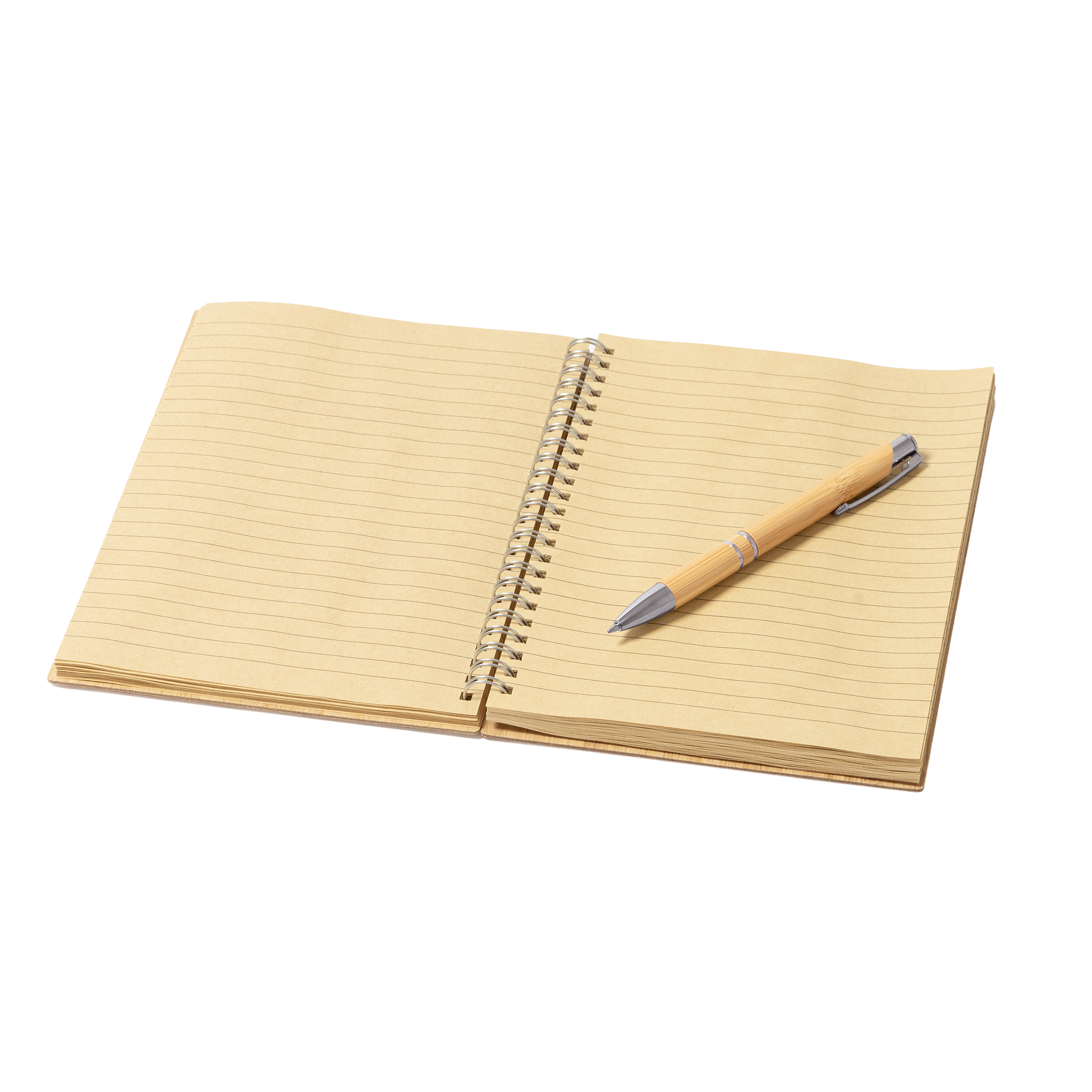 Kombis Bambusa gift set with stationery folder and pens, featuring wooden accents and elegant design for special occasions.