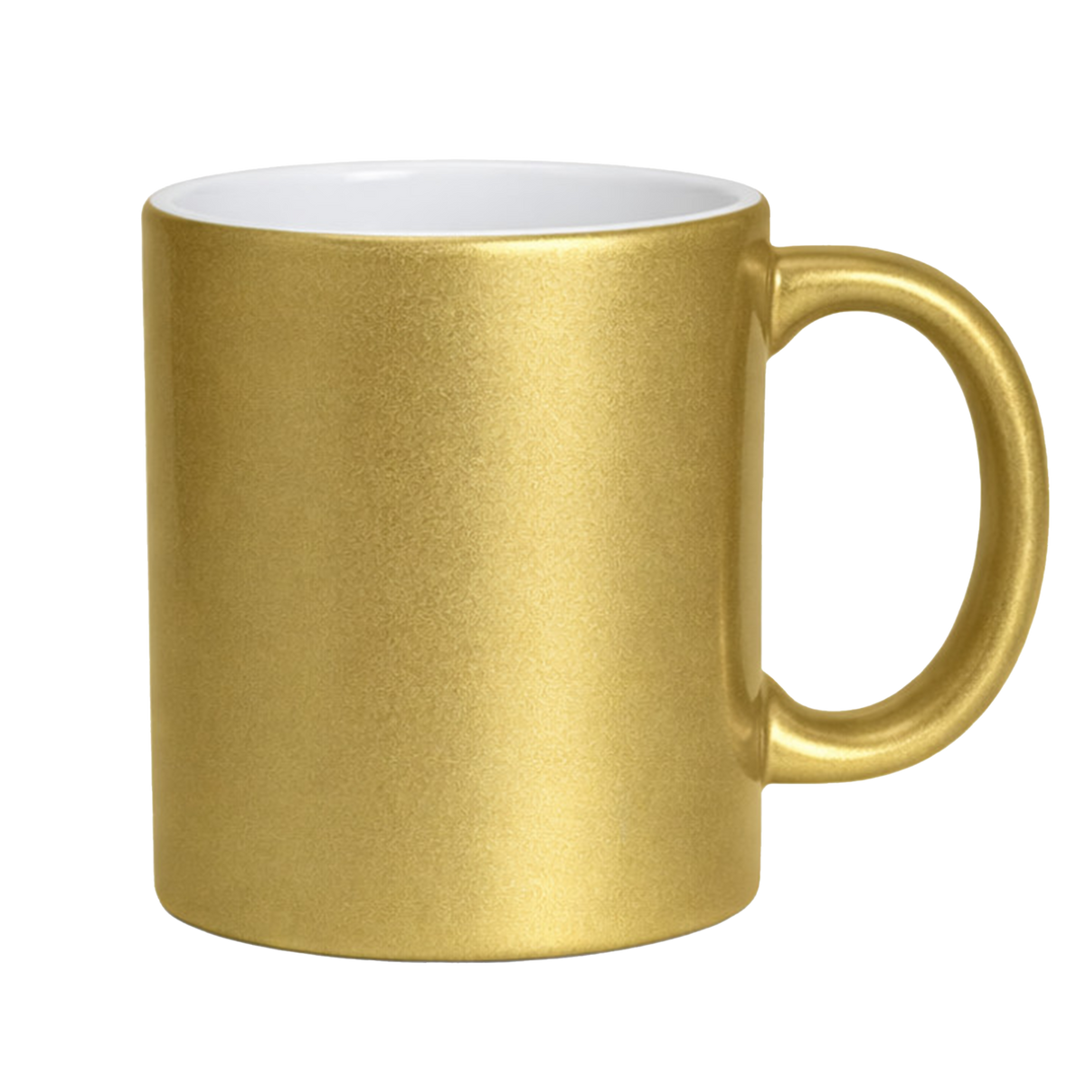 Zelta krāsas sublimācijas krūze ar apdruku, 330ml