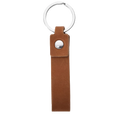 Kombis genuine leather keychain with laser-engraved design, slim and stylish key accessory for everyday use.