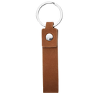 Kombis genuine leather keychain with laser-engraved design, slim and stylish key accessory for everyday use.