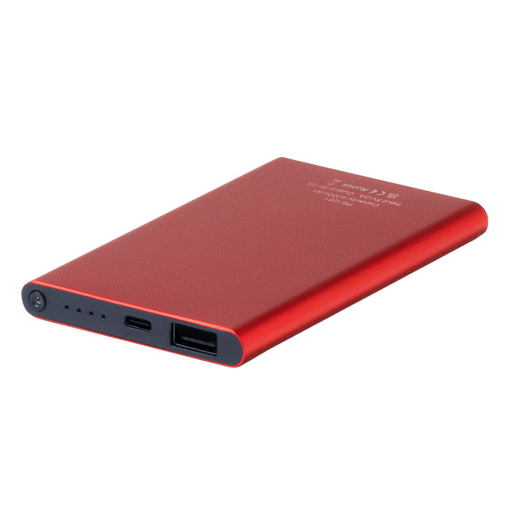 Personalized external battery pack by Kombis with 4000mAh capacity, featuring custom design for a unique gift.